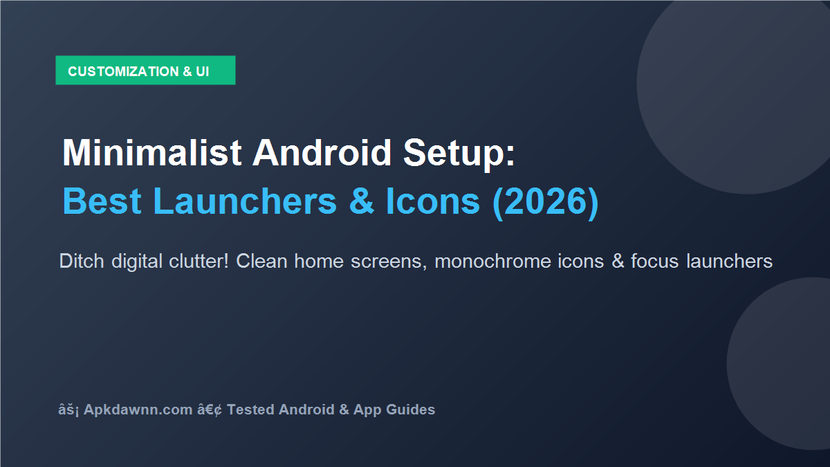 Minimalist Android setup best launchers icon packs aesthetic home screen banner