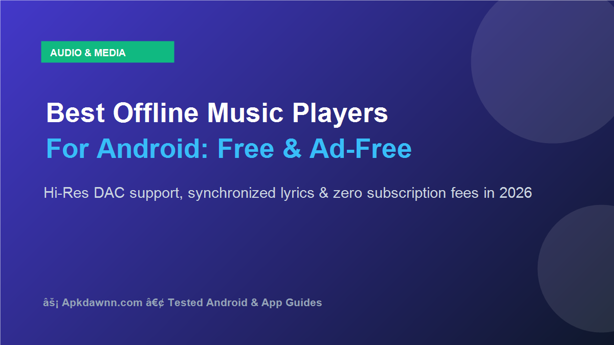 Best free offline music players for Android no ads hi-res banner