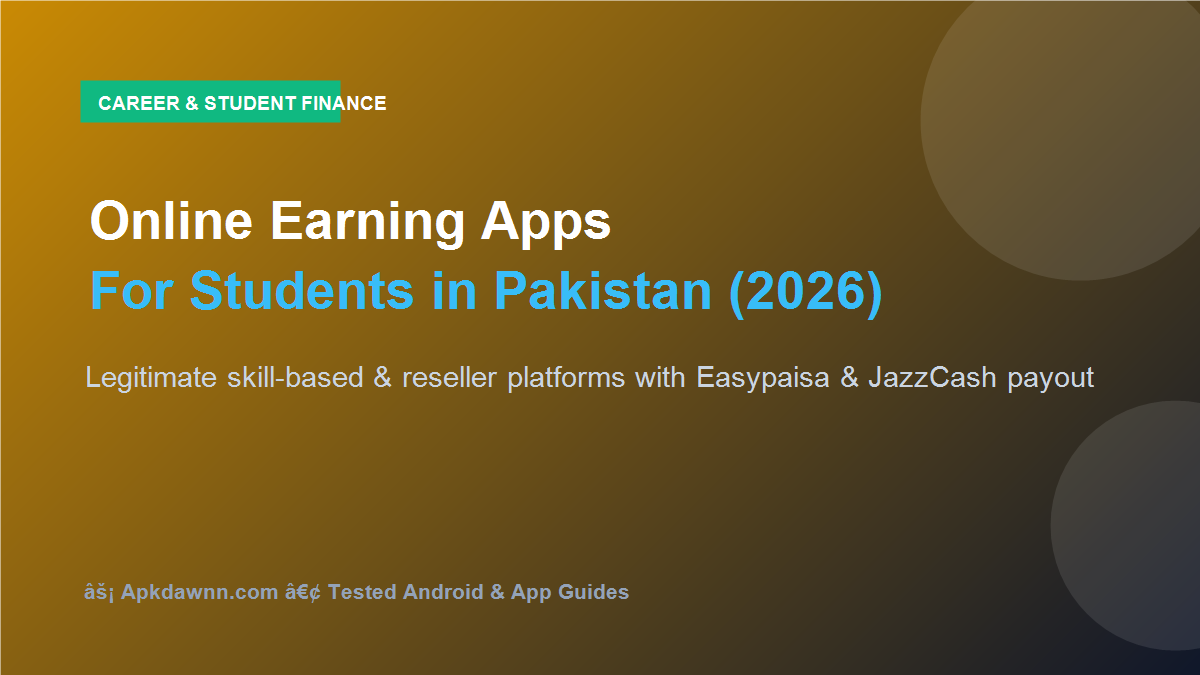 Best online earning apps for students in Pakistan no investment banner