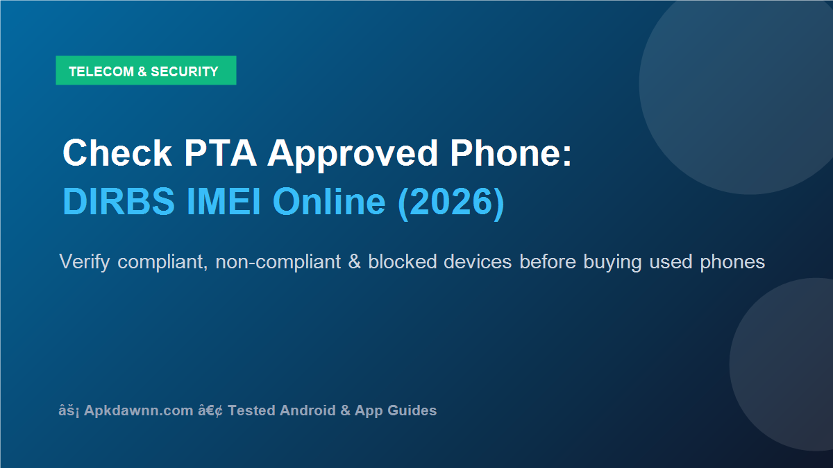 Check PTA approved mobile online IMEI verification DIRBS banner