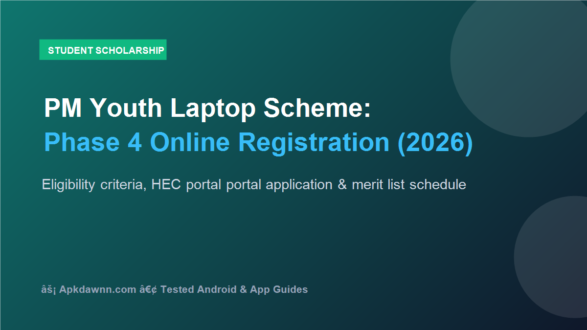 PM Youth Laptop Scheme Phase 4 online registration eligibility merit list banner